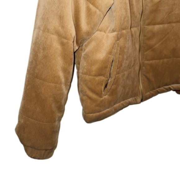 Nectar Clothing Corduroy Puffer Zip Front Sz Large Camel Academia - Picture 5 of 9